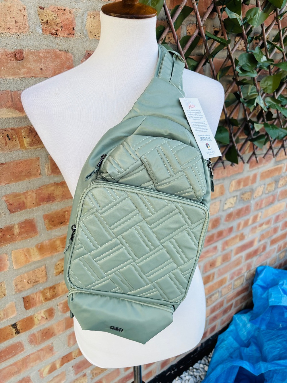 Lug Hovercraft Sling Bag in Sage